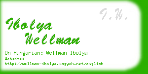 ibolya wellman business card